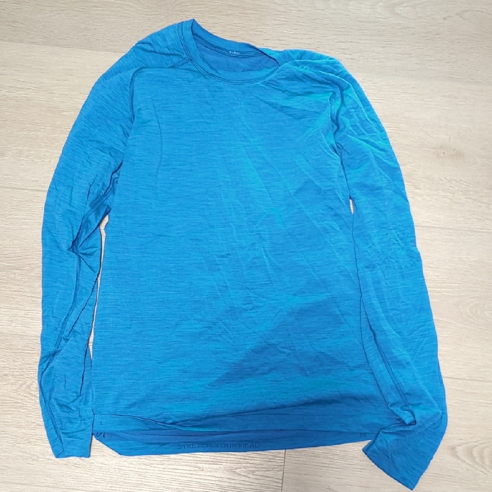 lululemon athletica Vibrant Blue Long Sleeve Tee